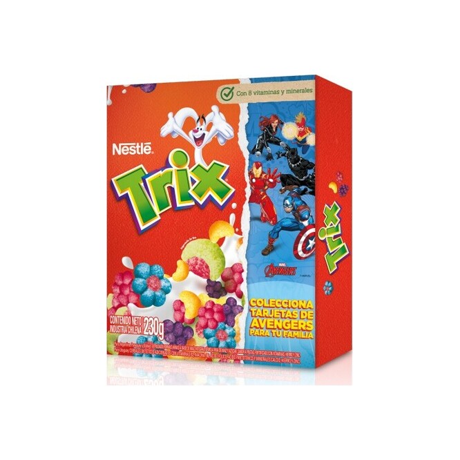 Cereal sabor frutal trix marvel Nestlé 230 gramos