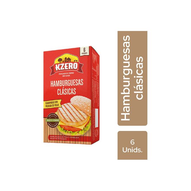 Hamburguesa de pollo en caja Kzero 6 unidades