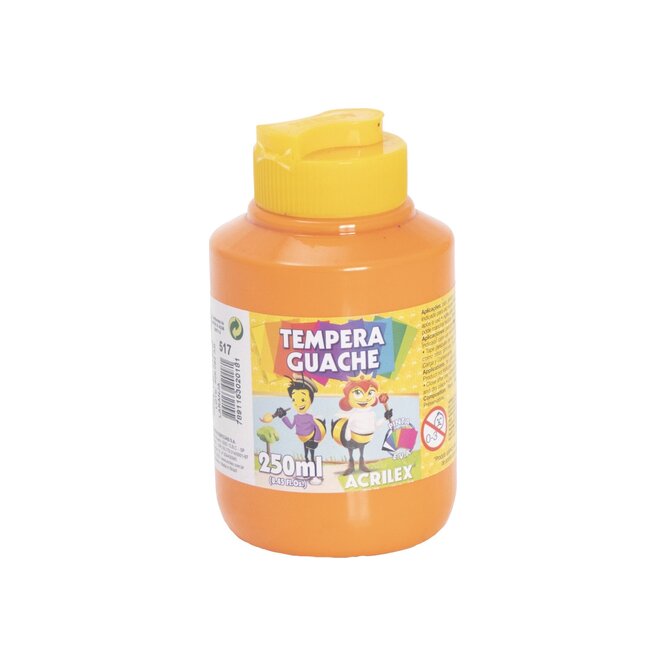 TEMPERA GUACHE NARANJA 250ML ACRILEX FCO
