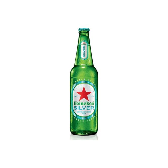 Cerveza Lager Silver en botella descartable Heineken 650 ml