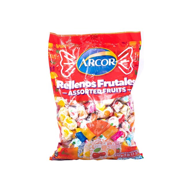 Caramelos rellenos frutales Arcor 810 gramos