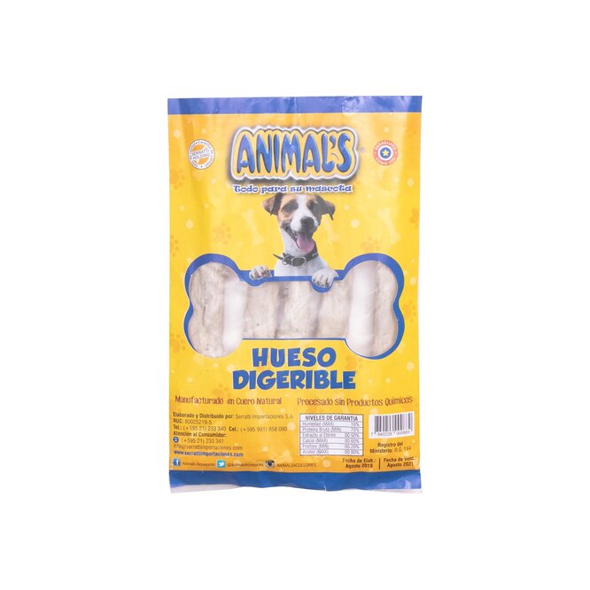 Hueso para perro forma de palito comestible paquete Animals 5 unidades