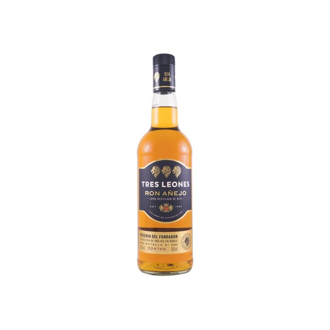 Ron añejo Tres leones 750 ml