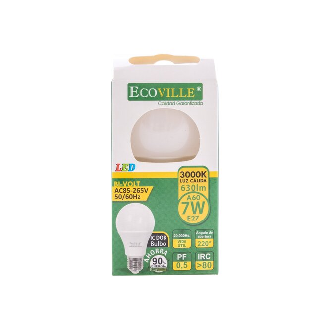 Foco Led Luz Cálida 7W 630 LM Ecoville