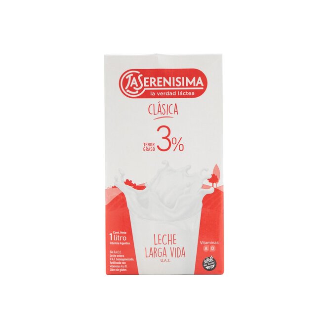 LECHE LAR VID CLAS ENT 1L LA SERENISIMA