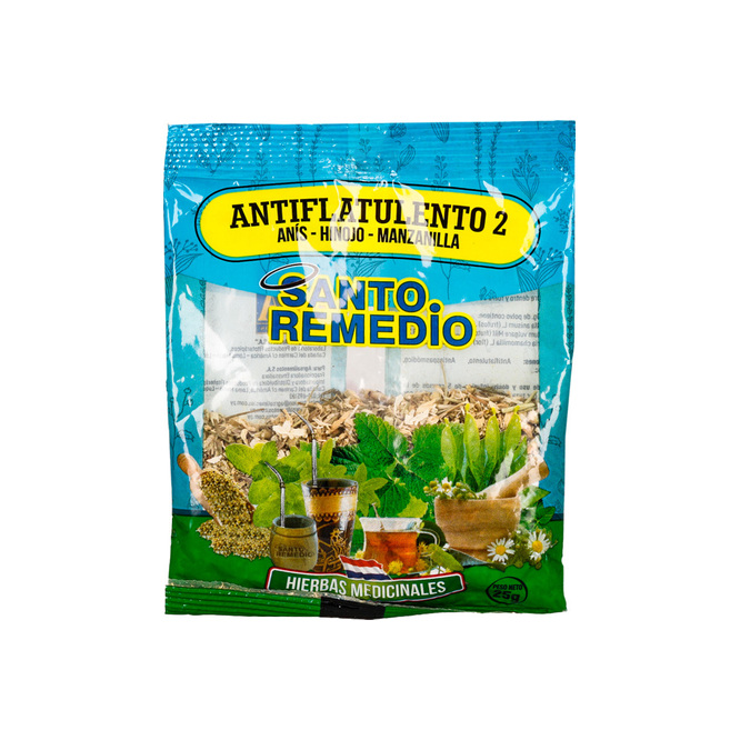 Antiflatulento 2 mezcla de anís, boldo y manzanilla Santo Remedio 25 gramos