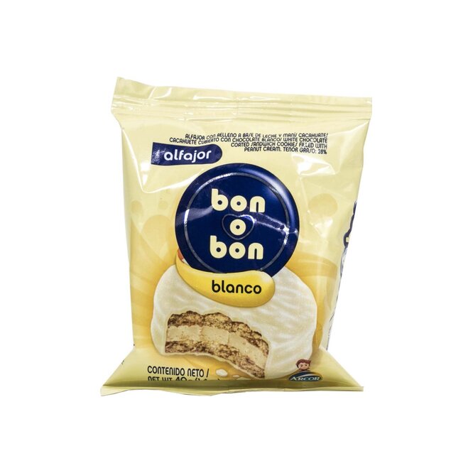 Alfajor blanco Bon o Bon 40 gramos