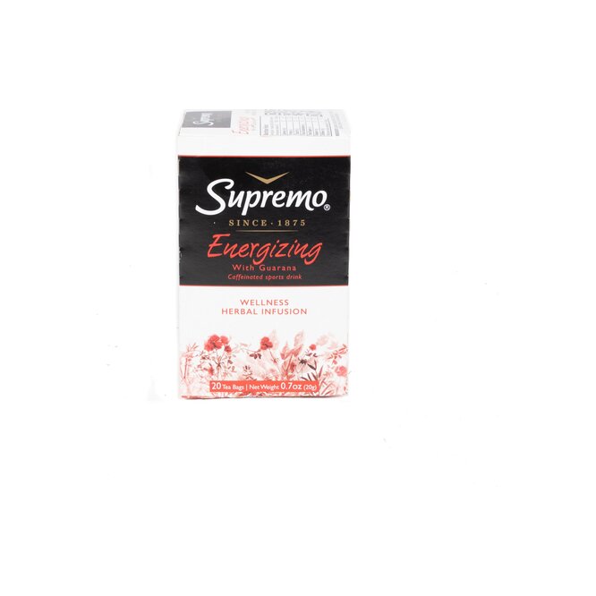 Té de agüita con energizante con ginseng en caja Supremo 20 unidades