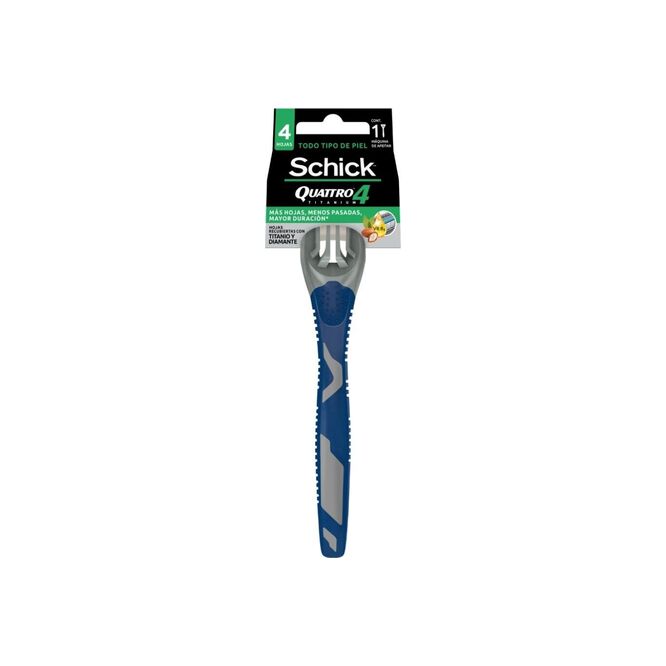 Máquina de afeitar desechable quatro con aloe Schick por unidad