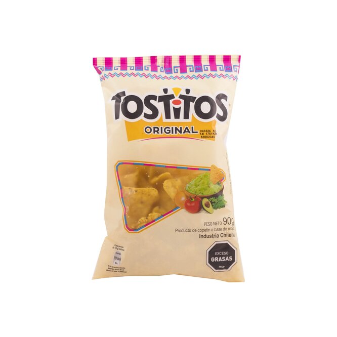 Snacks salado de maíz original en paquete Tostitos 90 gramos