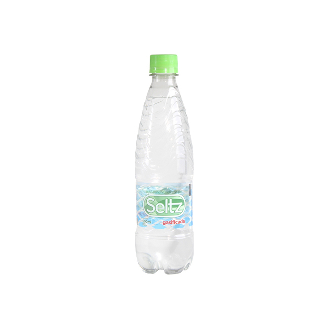 Agua mineral con gas botella descartable Seltz 500 ml