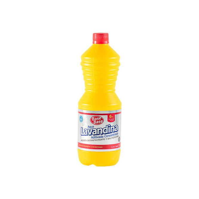 Lavandina al 6% en botella Base Base 1 litro