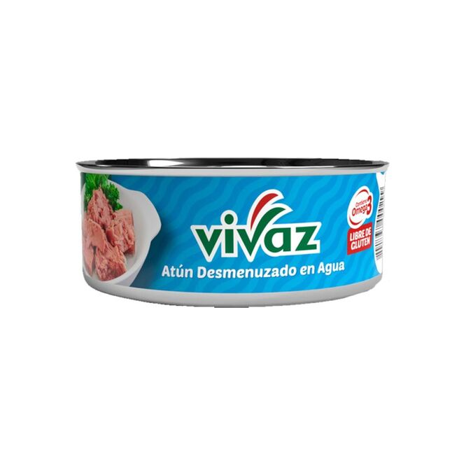 Atún desmenuzado en agua en lata Vivaz 170 gramos