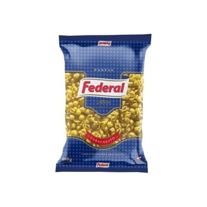 Fideo caracolito paquete Federal 400 gramos