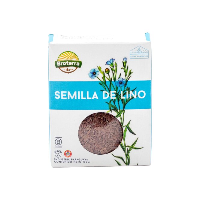 Semillas de lino en caja Broterra 100 gramos