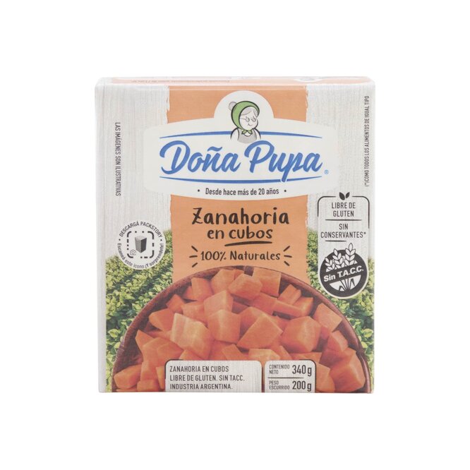 ZANAHORIAS EN CUBOS DOÑA PUPA 340GR