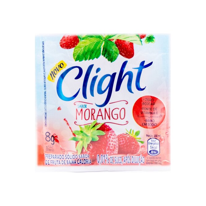 Jugo sabor Morango en polvo Clight 8 gramos