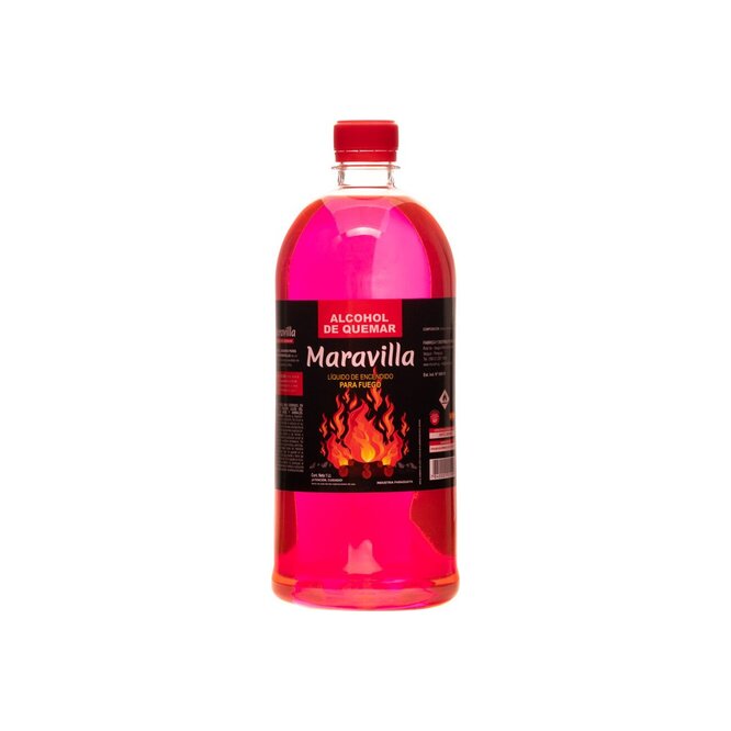 Alcohol de quemar en botella descartable Maravilla 1 litro