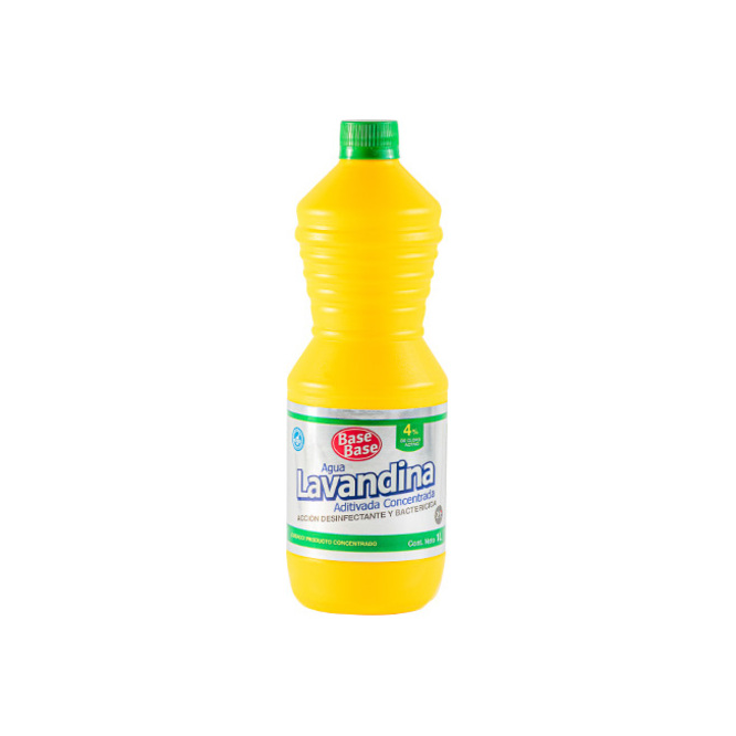 Lavandina al 4% en botella Base Base 1 litro