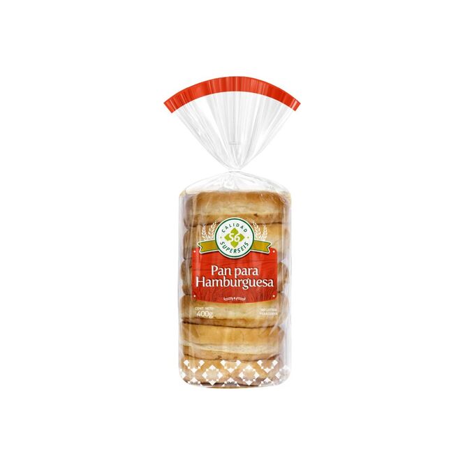 Pan para hamburguesa con semilla pv paquete Superseis 6 unidades