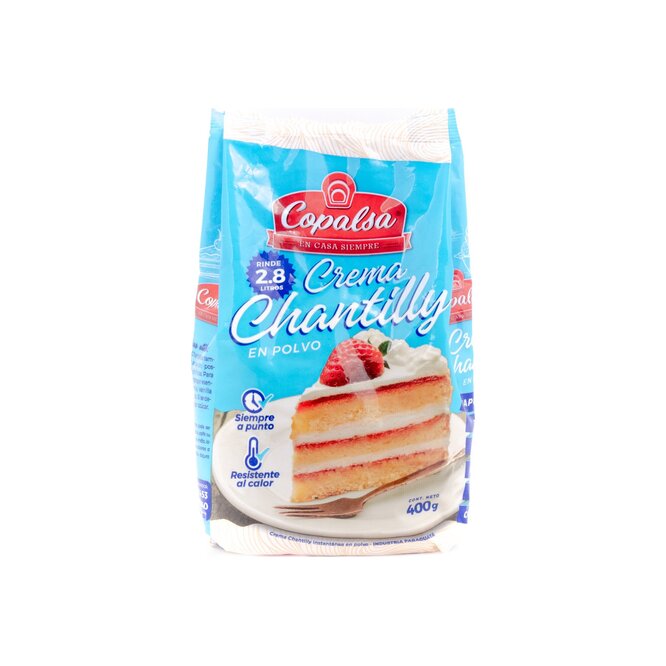 Crema chantilly en polvo en paquete Copalsa 400 gramos
