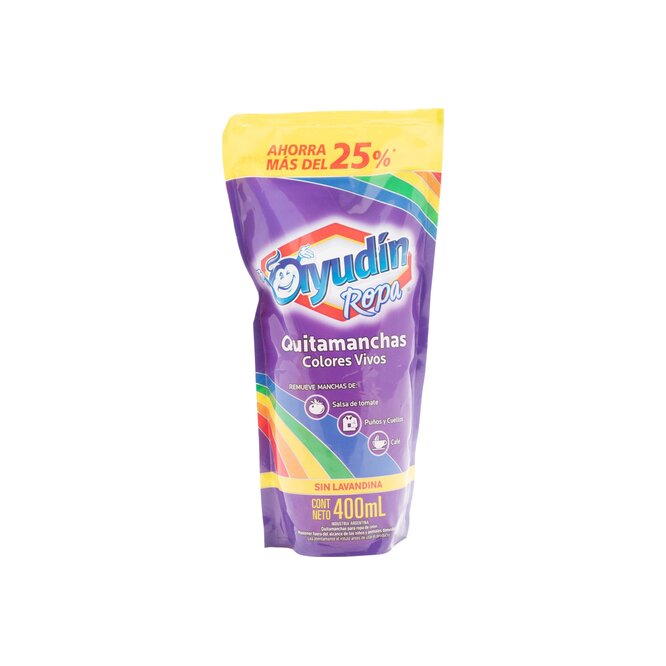 Quitamanchas para Ropa Colores Vivos en doy pack Ayudin 400 ml