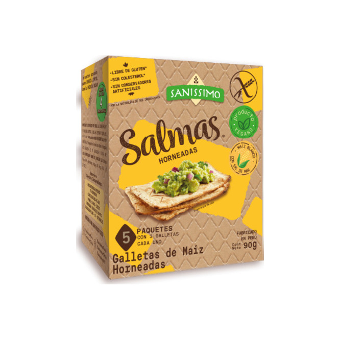GALLETAS D/MAIZ HORNEADAS 90GR SANISSIMO