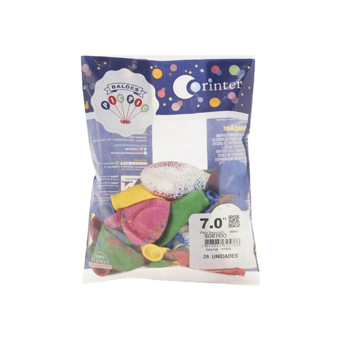 Globos N° 7 Curtidos Salpicado Corinter 25 unidades