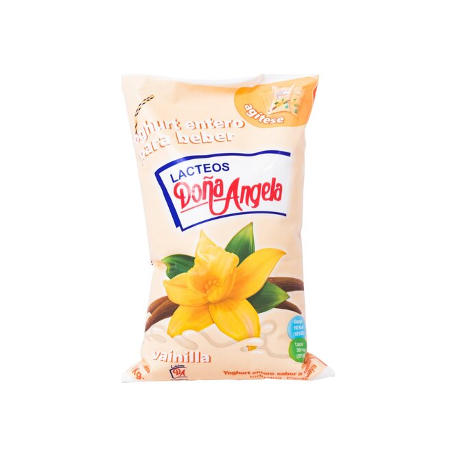 Yogurt entero sabor a vainilla sachet Doña Angela 1 litro