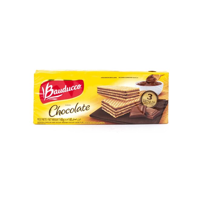 Galletitas Wafer sabor chocolate Bauducco 140 gramos