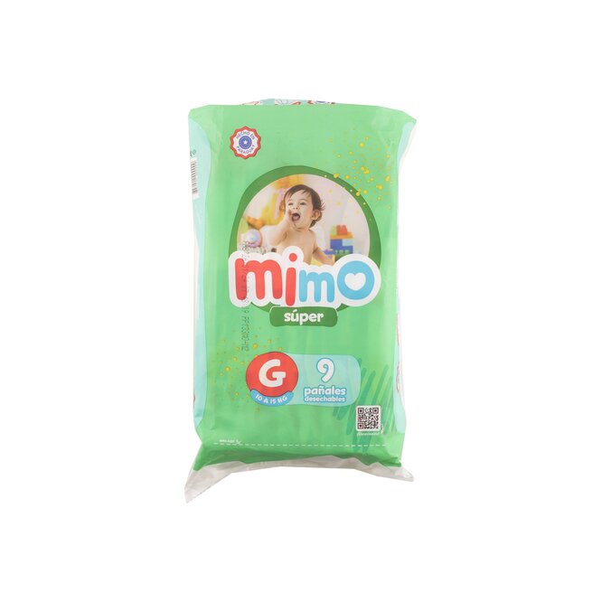 Pañal super grande Mimo 9 unidades