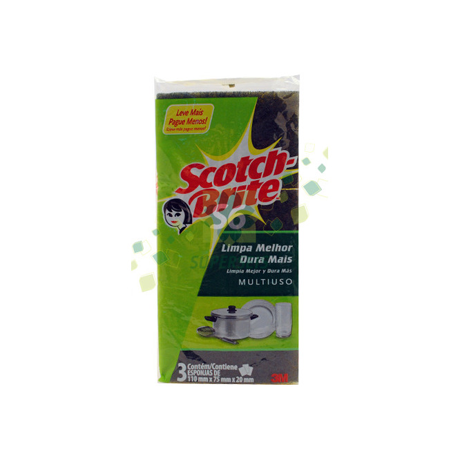 ESPONJA SCOTCH BRITE MULTIUSO 3UN