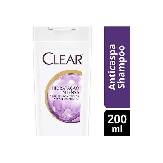 Shampoo Anticaspa Hidratación Intensa Clear 200 ml