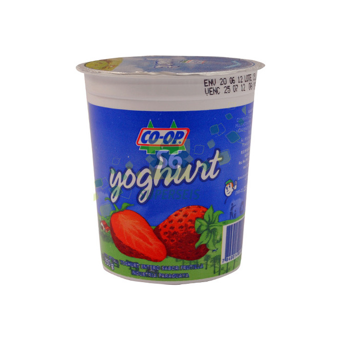 YOGHURT ENTERO SABOR FRUTILLA 350 GR CO