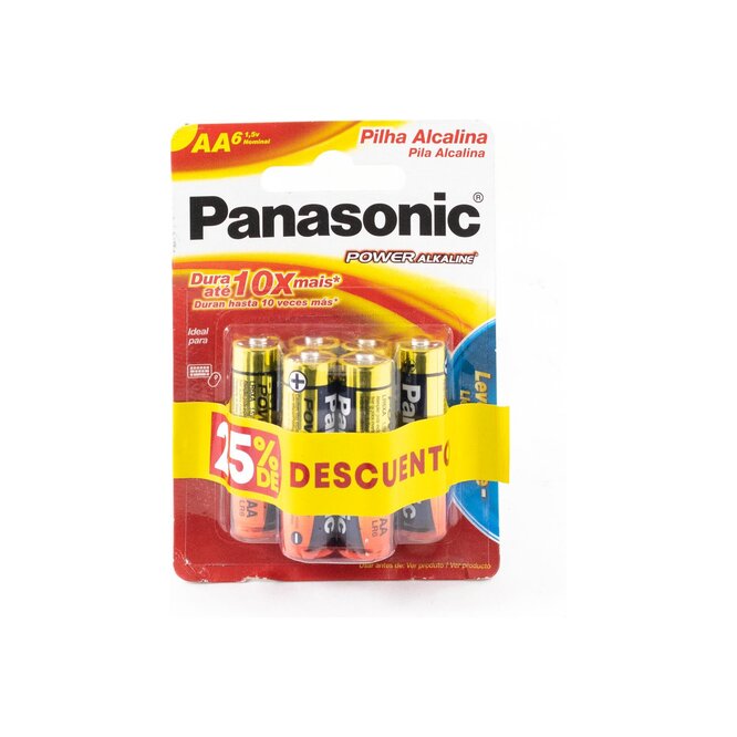 PILA ALCALINA PANASONIC PAGUE 5 LLEVE 6