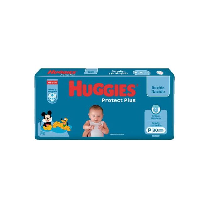 Pañales desechables Protec Plus tamaño P Huggies 30 por Unidad