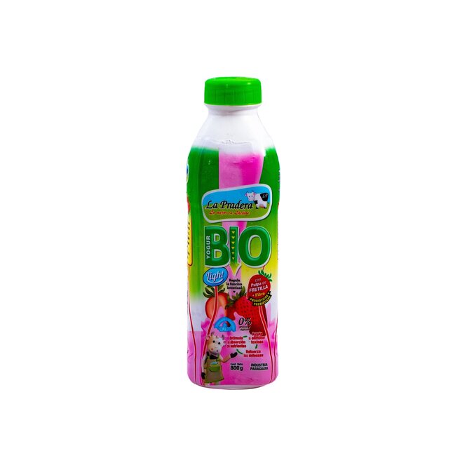 Yogurt bio light frutilla La Pradera 1 litro