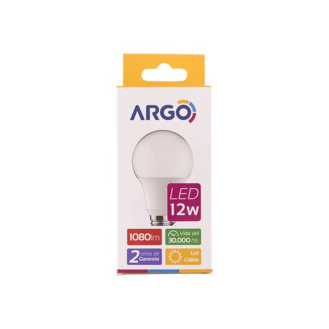 Lámpara Led Luz Cálida 3000K 12W E27 Argo