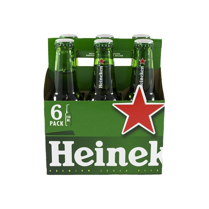 Cerveza pack de 6 unidades Heineken 250 ml
