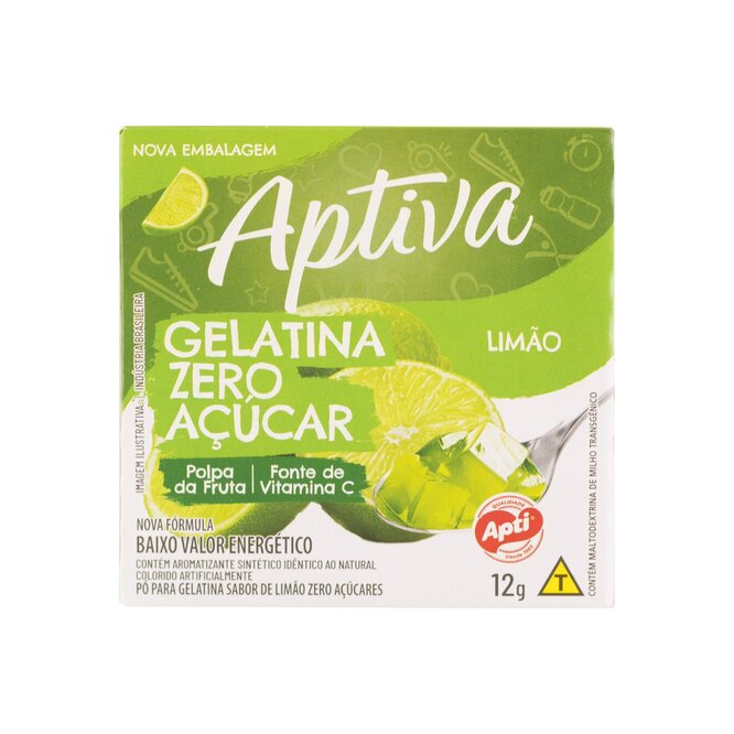 Gelatina en Polvo sabor Limón Cero Azúcar Apti 12 gramos