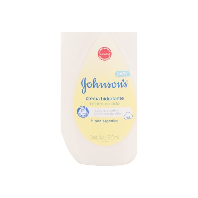 Crema hidratante recién nacido frasco Johnson’s 200 ml