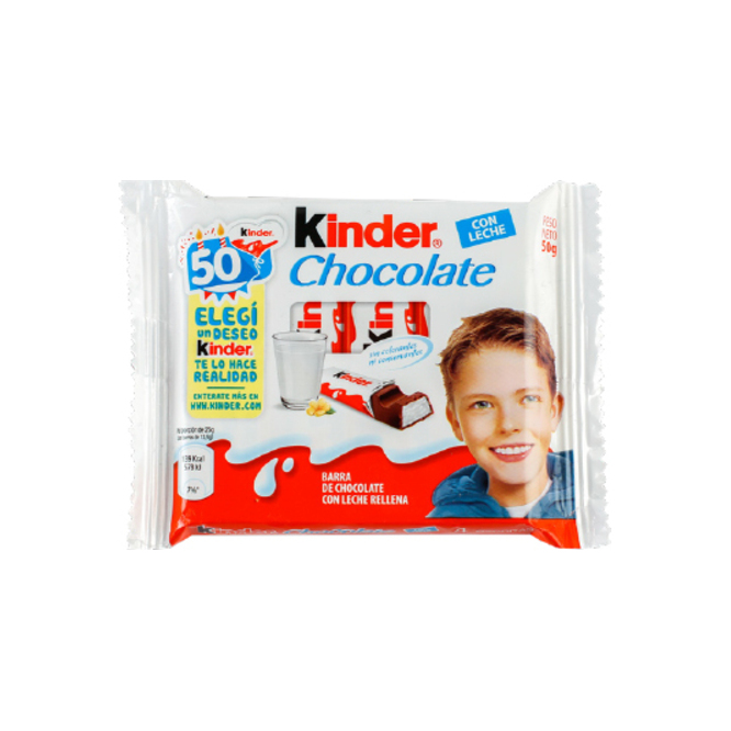 Chocolate con leche Kínder 50 gramos