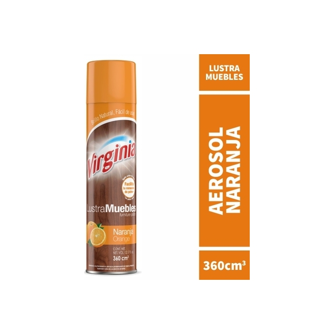 Lustra Mueble con Aroma Naranja en Aerosol Virginia 360 ml