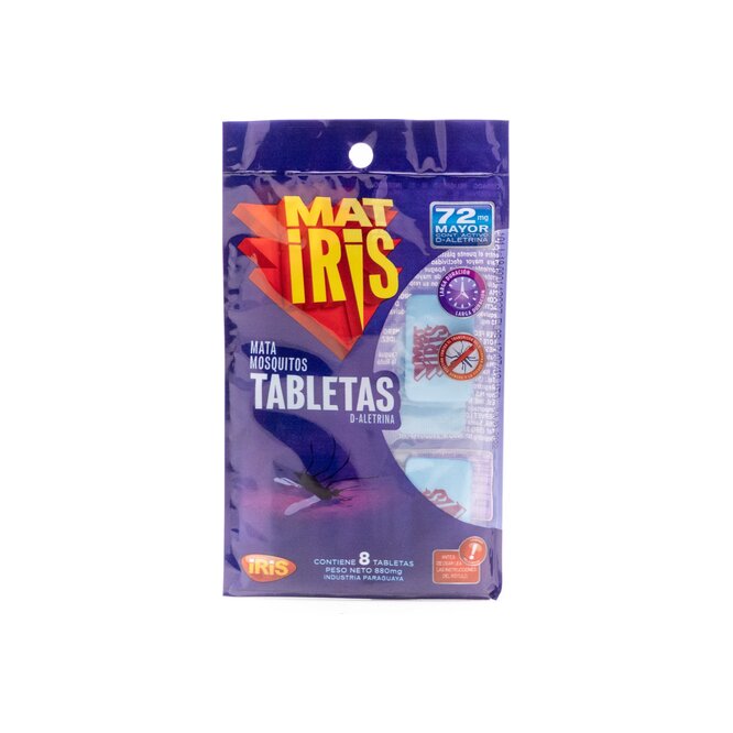 Tabletas Mata Mosquitos en Paquete Matiris 8 unidades
