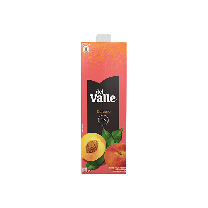 Jugo sabor durazno tetra Del Valle 1,5 litros