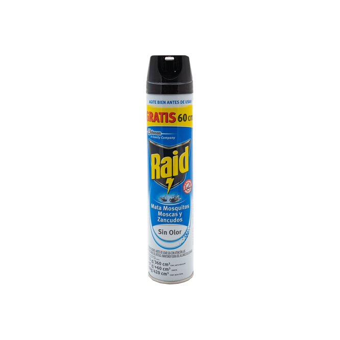 Insecticida mosca y mosquito sin olor en aerosol Raid 420 ml