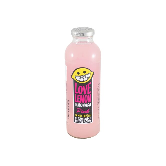Agua Saborizada Limón Pink Love en botella descartable Lemon 475 ml