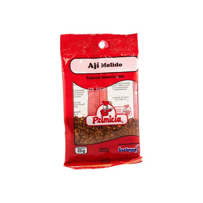 Ají molido paquete Primicia 25 gramos