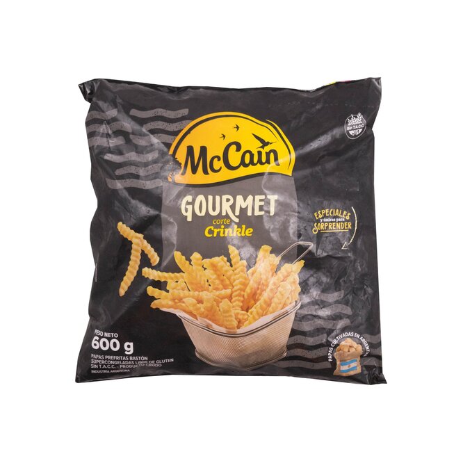Papas para freír crinkle congeladas McCain 600 gramos