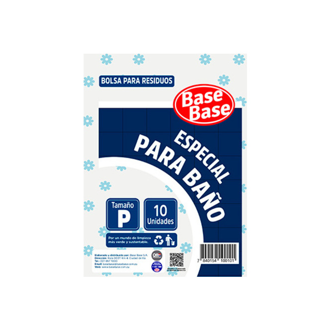 Bolsa para baño pequeño en paquete Base Base 10 unidades